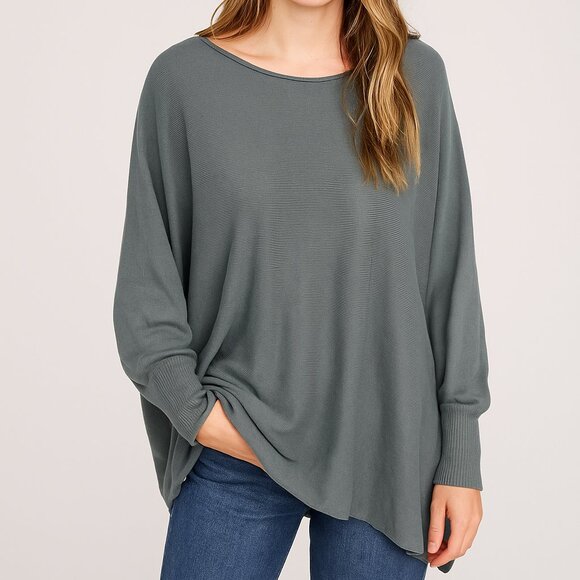 Romeo + Juliet Couture Nordstrom Green Batwing Sweater | Fall Cozy Earthy - Picture 1 of 8